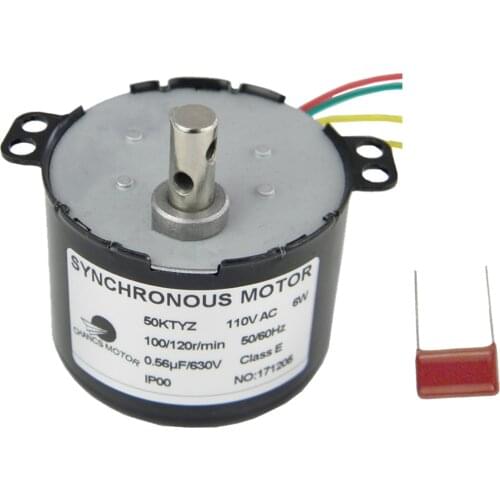 CHANCS 50KTYZ Synchronous Motor 100RPM 110V 6W Electric Motor Permanent Magnet Motor