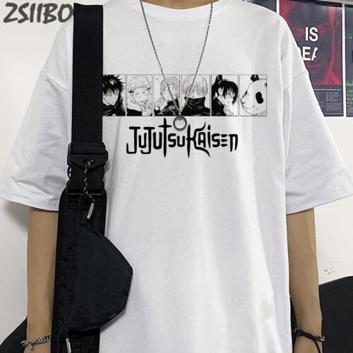 Anime Mens tshirt Jujutsu Kaisen Gojo Satoru Yuji Itadori Print Summer Cool Unisex Short Sleeve T Shirt Male Streetwear T-shirt