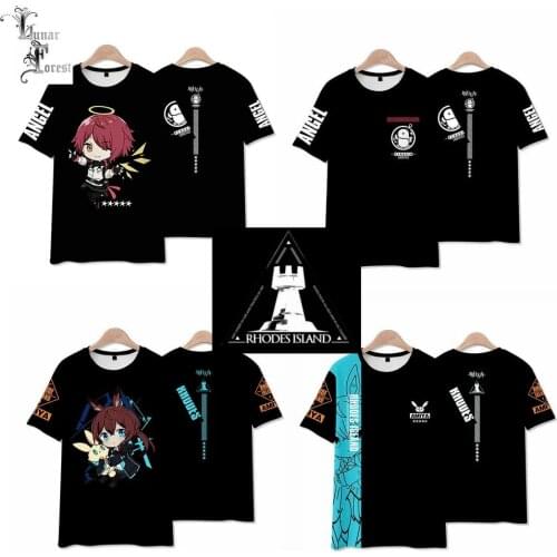 GAME Arknights 3D Printing T-shirt Summer Fashion Round Neck Short Sleeve Popular Streetwear Plus Size