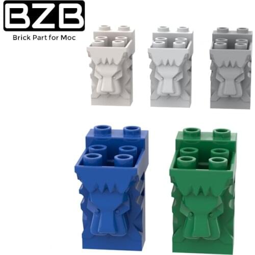 BZB MOC 30274 Lion Face Decoration Brick Creative High-tech Building Block Model Kids Toys DIY Brick Parts Best Gift