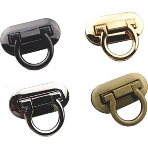 Metal Turn Lock Circle Craft Case Clasp Flip Lock Bag Purse Making Supplies For Diy Leather Products Jewelry Tools