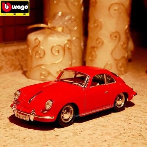 Bburago 1:24 1961 Porsche 356B Convertible alloy car model simulation car decoration collection gift toy