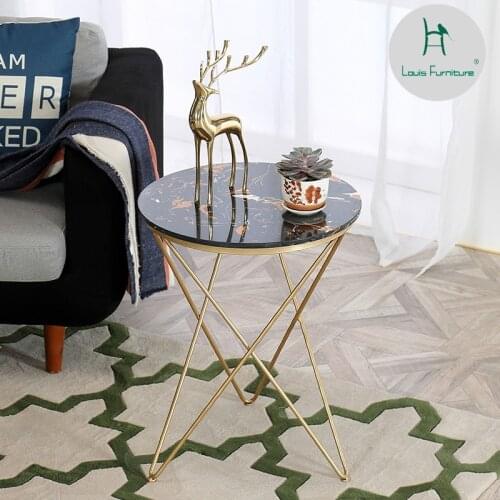 Louis Fashion Cafe Tables Modern Minimalist Marble Bedroom Nordic Sofa Corner Several Balcony Small Tea