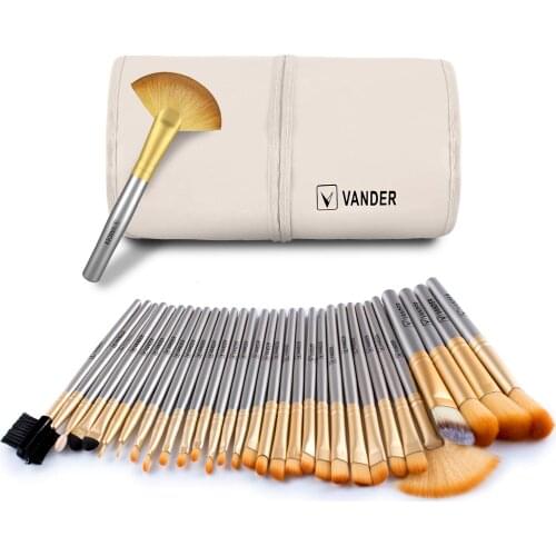 Vander 32Pcs Makeup Brushes Professional Soft Cosmetics Make Up Brush Set Kabuki Foundation Lipstick Beauty Maquillage
