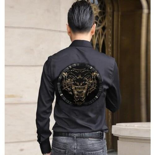 New Mens Shirts Hot drill Men Designer Men long Sleeve shirt Clothes Big Size M-4XL