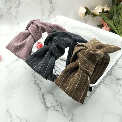 Thick Woolen Cloth Big Bow Headbands For Women Hairbands Scrunchies Hair Accessories Hair Bows Crown Hair Band Headband