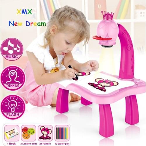 Projector Toy Children’s Projector Table Children’s Study Table With smart Projector And Light Music Educational Toys