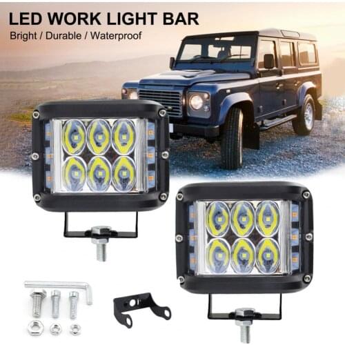 Fog Lamp 12 LEDs Plug Play Aluminum Alloy 45W Side Shooters Front Driving Lamp Work Light Fog Light IP67 for Off Road Vehicle