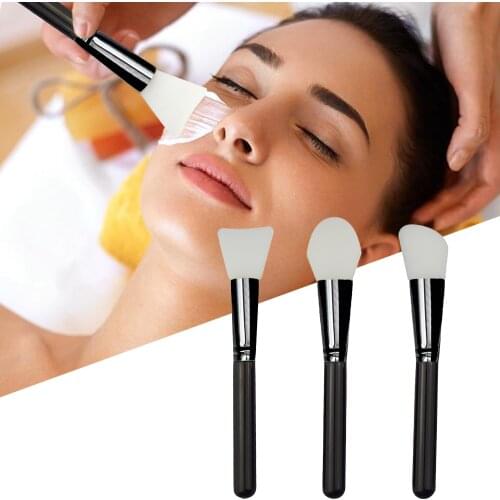 3pcs Hairless Silicone Facial Mud Mask Applicator Brush Makeup Cosmetic Beauty Tools Kit for DIY Facial Eye Body Mask Supplies