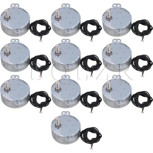 BQLZR 10 x TYC-50 AC 220V Synchronous Motor 15-18RPM CW/CCW 4W Torque 1.5kgf.cm Silver