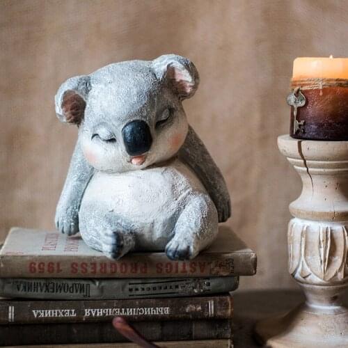 Sleepy cute pet resin wedding decoration dog koala sloth sweet gift Valentines valentines Day grocery miniature garden statue
