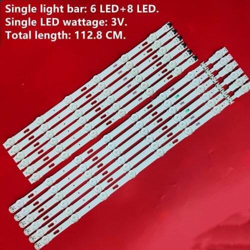 New 12 PCS LED backlight strip for Samsung UE55MU6120K UE55KU6000K V5DU-550DCA-R1 V5DU-550DCB-R1 BN96-34798A 34797A LM41-00135A