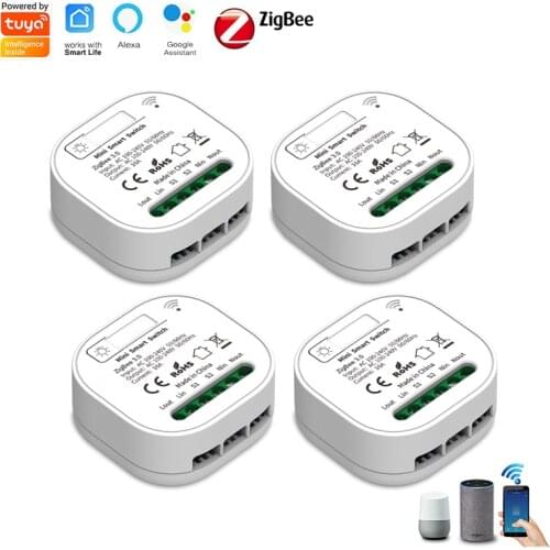Tuya Zigbee Switch Smart Home Automation Module Breaker Smart Life App Remote Control Timing DIY Switch Support Alexa GoogleHome