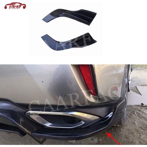 2 PCS/Set Carbon Fiber Rear Lip Splitters Spoiler For Lexus RX300 RX450H 2016-2020 FRP Bumper Side Aprons Winglet