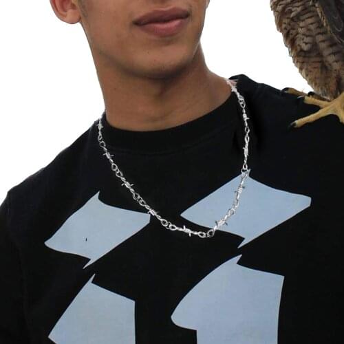 Punk Hip Hop Thorns Chain Necklace For Men Sweater Chain Clavicle Necklace For Women Fashion Party Jewelry For Women Men