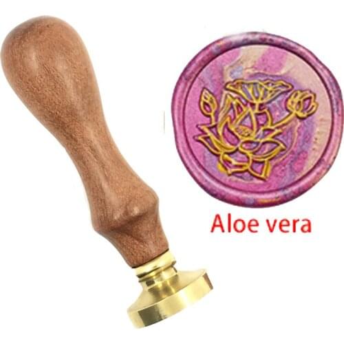 Natural Tree Plant wax seal copper brass stamp wood handle,DIY Scrapbooking Hydrangea copper head,Vintage spoon high quality029