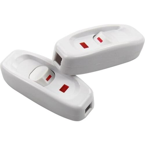 Pure Copper Inline Power Industrial Switch For Table Bedside Desk Lamp With LED Indicator Extension Cord Cable 110-250V 10A