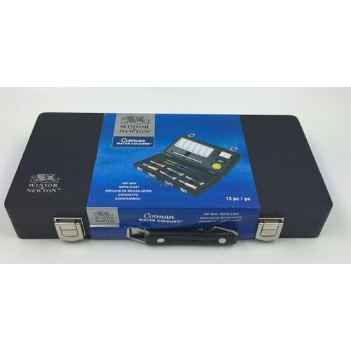 Winsor & Newton Cotman Watercolor Paint Set Wood Case Wooden Suitcase Art Box