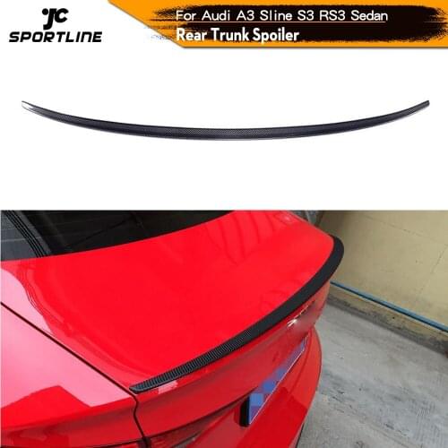Carbon Fiber Auto Car Rear Trunk Wing Boot Lip Spoiler for Audi A3 A3 Sline S3 Sedan 2013 - 2018