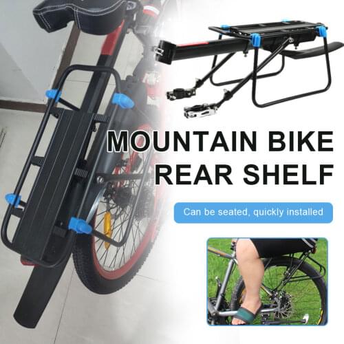 Mountain Bike Quick Release Bicycle Rear Rack Aluminum Alloy Rear Rack with Fender Mudguard Road Bike Carrier Holder Bike Shelf