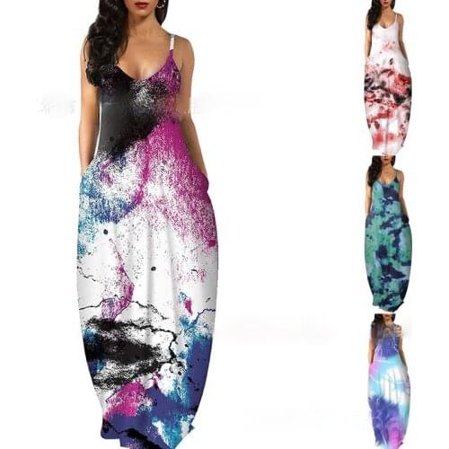 Beach Holiday Dress Casual Loose Summer Womens Dress Leopard Camouflage Print Party Spaghetti Strap Pullover Ladies Dresses