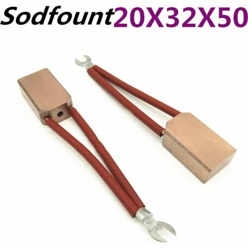 1pcs Electric brush carbon brush T9 type top eye double line J164 high copper 20X32X50mm 20X25X40mm 20*32*60mm