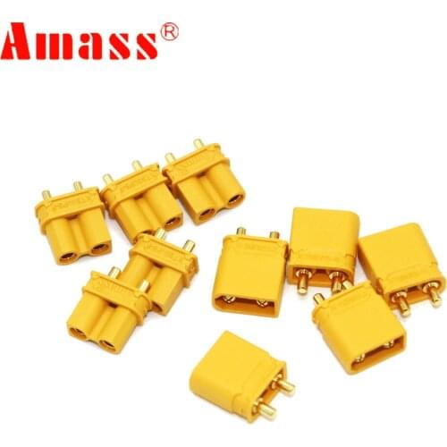 10pcs Amass XT30UPB XT30 UPB 2mm Plug Male Female Bullet Connectors Plugs for RC lipo battery (5 Pair)