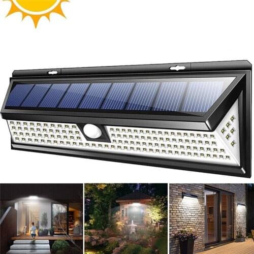 100/118 LED Solar Light Outdoor Solar Lamp PIR Motion Sensor Wall Light Waterproof Solar Powered Sunlight For Garden Decoration