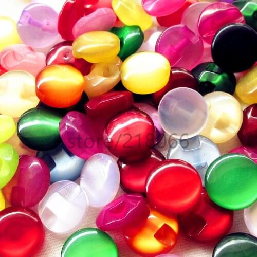 100Pcs 12mm Mixed Transparent Resin buttons candy Eye cat buttons 1/2 inch sewing child clothes accessory