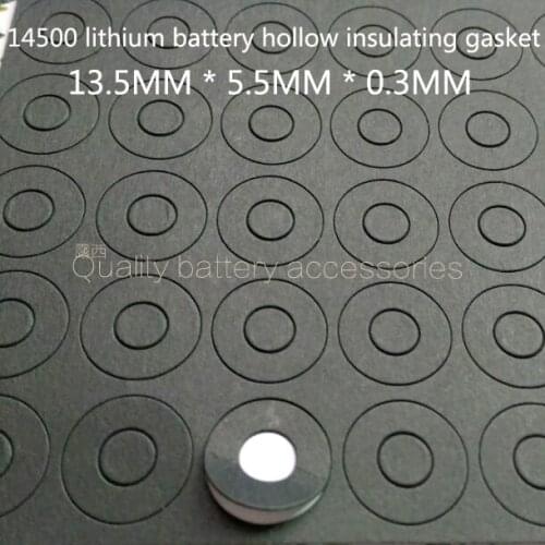 100PCS 14500 lithium battery cathode hollow sharp head insulating mat surface cushion meson 5 battery positive pole face pad