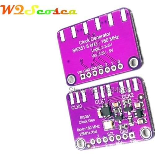 100PCS Si5351A Clock Generator Breakout Board Precision 25MHz Crystal Controller Signal Generator Si5351 8KHz-160MHz For Arduino