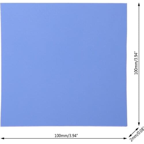 100x100x2mm CPU Thermal Silicone Heatsink Pad Cooling Conductive Pads Cooler