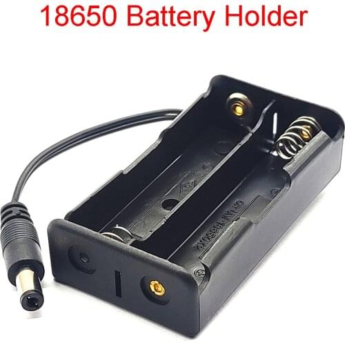 18650 Battery Holder 18650 Battery Storage Box Case For 2 x 18650 With DC 5.5 * 2.1 MM Power Plug Series Connection