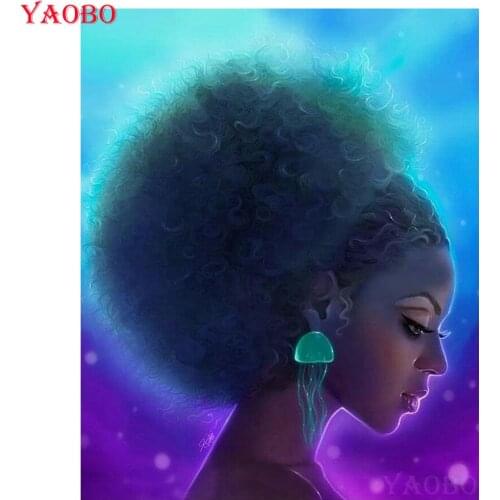 5D DIY Diamond Painting African women cross stitch Characters Full Square Diamond embroidery sale Mosaic Painting Rhinestones