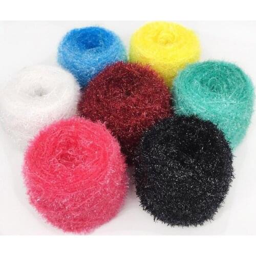 COOMAMUU New Glitter Acrylic Yarn for Hand Knitting 100G/Skein Eyelash Thread