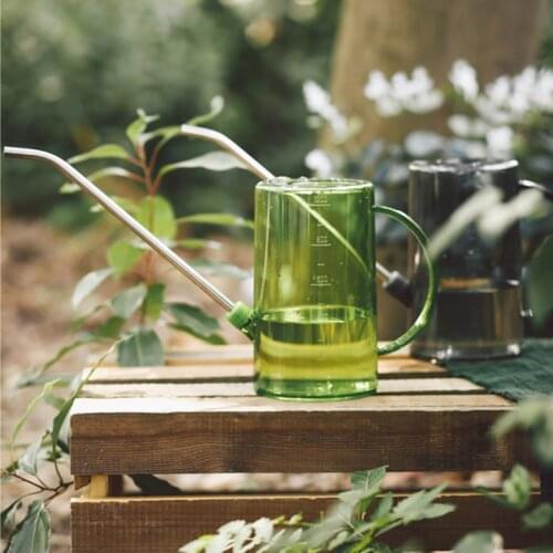 Cutelife Nordic Ins Plastic Vintage Watering Can For Flowers Garden Tool Transparent Watering Can Plants Watering Bottle Device