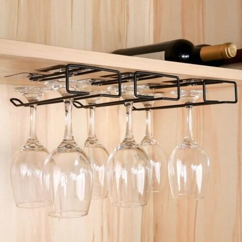 D2 3X Iron Wine Rack Glass Holder Hanging Bar Hanger Shelf Stainless Steel Wine Glass Goblet Plastic wrap Rack Paper Roll Holder