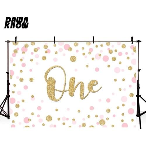 DAWNKNOW Cartoon Baby One Photography Background Photocall Kids Birthday Party Photo Shoot Backdrop Customize lv2734