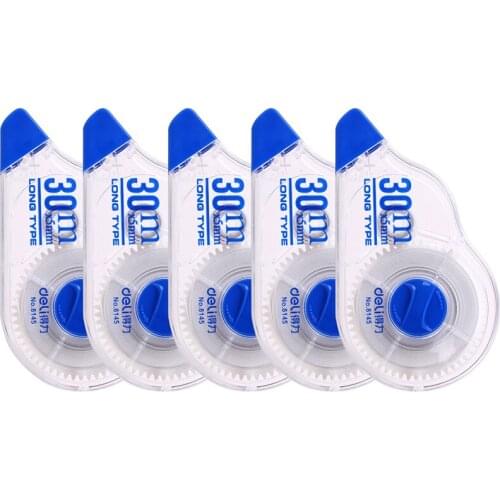 Deli 8169 Large Capacity Student Correction Tape Value Pack Neutral Style and Kawaii Kartoon Style White Sticker Correction