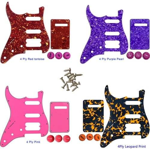 Pleroo Guitar Parts - For FD US Left Handed 72' 11 Screw Hole Standard Start Player Humbucker Hss Guitar Pickguard Scratch Plate