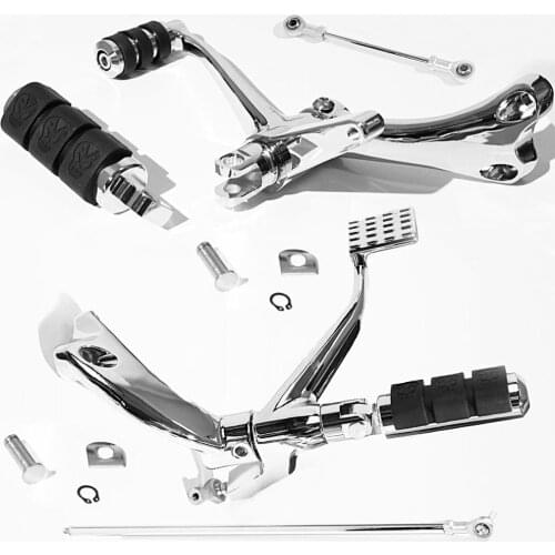 Chrome Forward Controls Pegs Levers Linkages For Harley Sporster XL 883 1200 04-11 12 13 Models