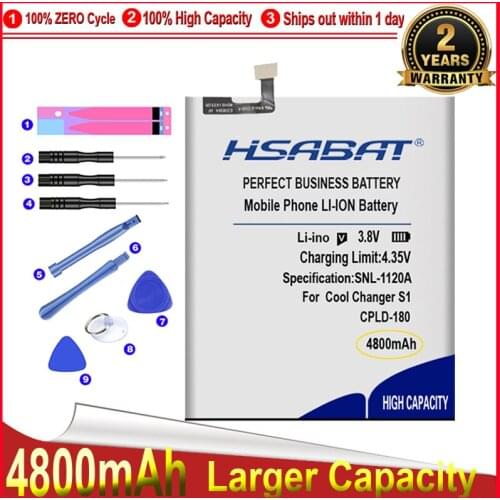 HSABAT 0 Cycle 4800mAh CPLD-180 Battery for Coolpad LeEco Cool Changer S1 C105-8 Replacement Accumulator