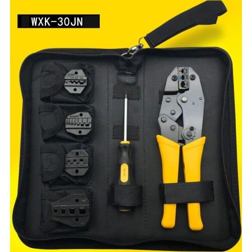 Cable Connectors Terminals Ratchet Crimper Plier Mini 30JN Hand Crimping Tool Kit Insulated Wire Crimp Set
