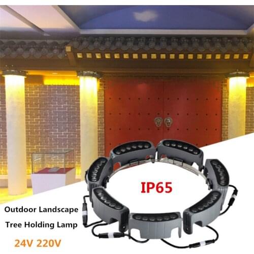Circular Tree Light Spotlight Ancient City Corrugated Lamp Roman Column Light Crescent Lights Led Holding Column Lamp 24V 220V