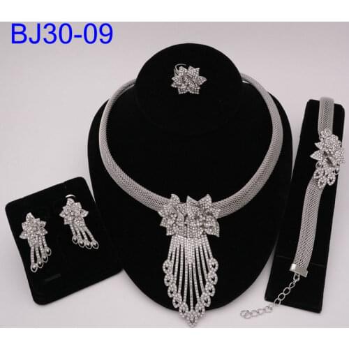 Multicolor Dubai Jewelry Set Fashion Indian Jewelry Sets Bridal Wedding Elegant Women Necklace Bracelet Earrings Ring