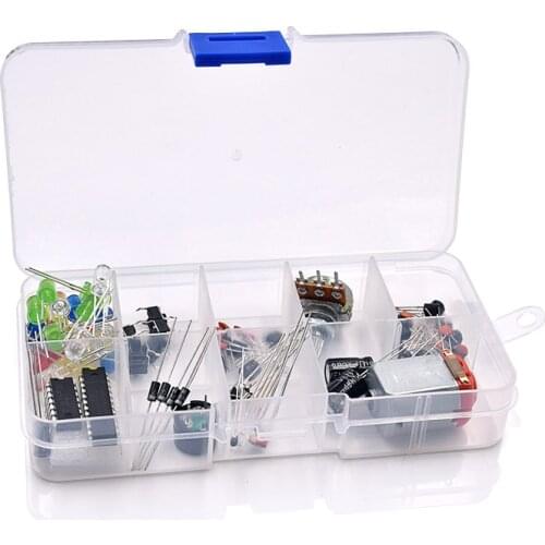 Electronic Universal Parts Kit Breadboard LED Cable Resistor Potentiometer Capacitance for Arduino UNO Kit