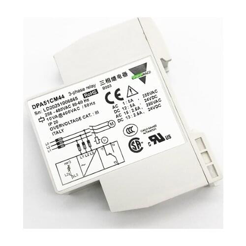 New And Original 3 Phase Monitoring Relay. Code.DPA51CM44, 230-480VAC / 50-60Hz Spot Photo, 1-Year Warranty