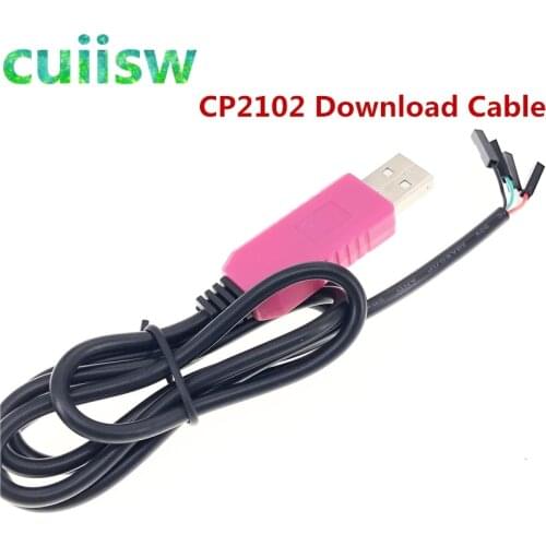 Original 1M CP2102 USB To UART TTL Cable Module 4 Pin 4P Serial Adapter Download Cable Module For Win10 For Arduino Raspberry Pi