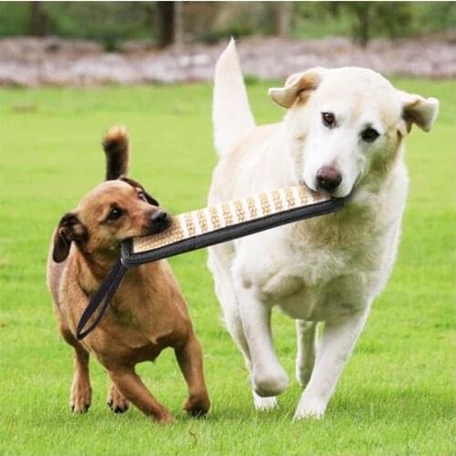 Durable Linen Dog Training Tug Toy Bite Pillow Sleeve for Training Large Dog Bite Stick Malinois Shepherd Pet Tug Chewing Toy