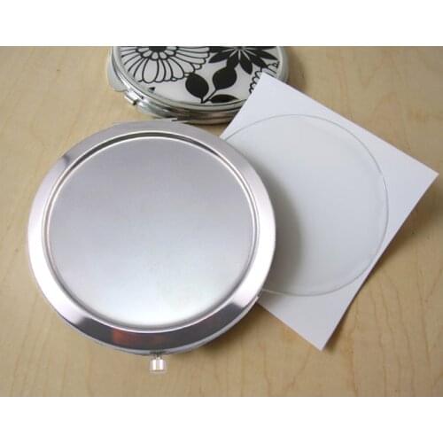Blank Compact Mirror with 58mm epoxy stickers DIY Compact Makeup Mirror #18413-1